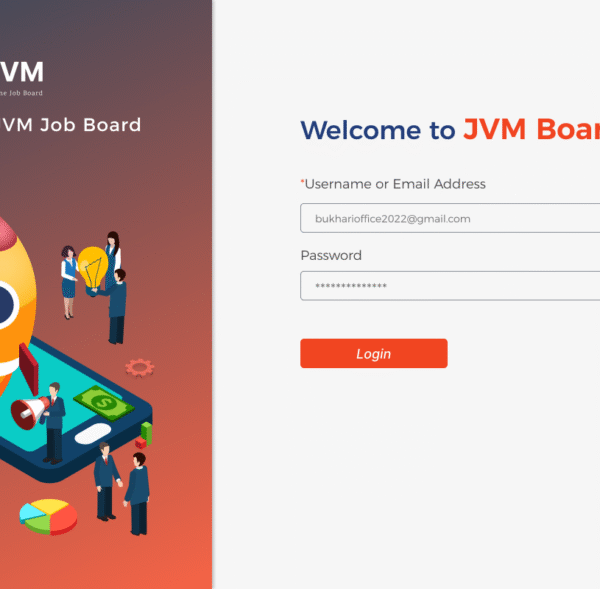 JVM Login Page
