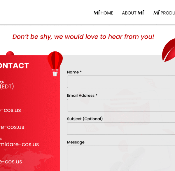 mi Contact us page